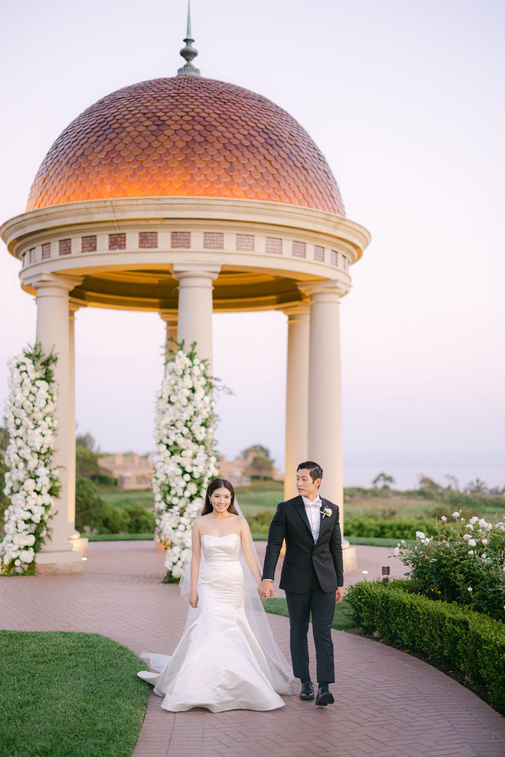 The rotunda at dusk at The Resort at Pelican Hill
