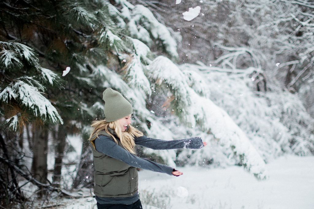 James and Cynthia's snowy engagement session, photographed on film